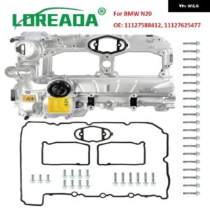 BMW 11127588412 11127625477 アルミバルブ カバー ガスケット ボルト付き N20 F10 F25 320I 328I 528I X1 X3 X5 Z4 2.0L L4 12-18
