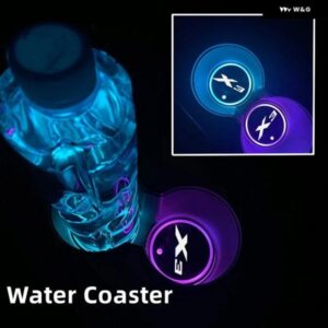 BMW 発光車ウォーターカップコースターホルダー 7 カラフルな USB 充電車 LED ムードライト X3 F25 E83 G01 カー