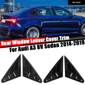 アウディ ペアリアウィンドウ ルーバーシャッターカバー トリム A3 8V セダン 2014-2019 窓ルーバーサイドベント トリム カースタイリング