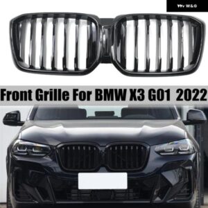 BMW フロントグリル キドニーグリル バンパー レーシング グリル ダブルスラット単線 X3 X4 G01 G02 LCI 2022+