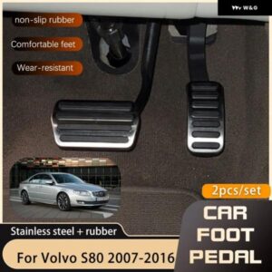 ボルボ ガスペダル ブレーキ S80 2007-16 ステンレス ノンスリップ パーツ