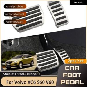 ボルボ AT MT XC60 S60 V60 AU DE 2011-18 ペダル カバー アクセルブレーキ 滑り止め ペダル パッド