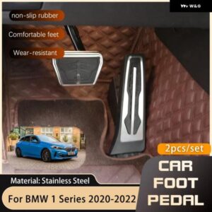 BMW AT MT フットペダル 1シリーズ F40 2019-22 アクセルブレーキ フットレスト ステンレス穴 あけペダル パッド なし