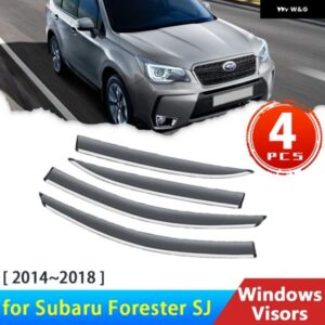 スバル フロントガラス フォレスター SJ 4 IV 2014 2018 ディフレクター雨 ガードサンバイザーサイドウィンドウ バイザー