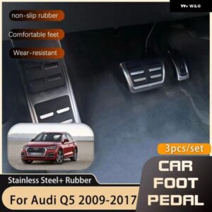 アウディ AT MT フットペダル Q5 8R 2009-17 燃料ガスブレーキレストペダル カバー