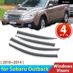 スバル サイドウィンドウ バイザー アウトバック V 2010 2011-14 ディフレクターレイン アイブロウ ガードサンバイザースモーク