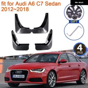 アウディ 4X A6 C7 セダン 2012-18 マッドフラップ マッドガード スプラッシュガード フェンダー 前輪カー