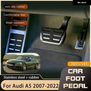 アウディ AT MT フットペダル A5 8T 8F 8W6 2007 2022 燃料ブレーキ フットレスト ノンスリップなし掘削ペダル カバー パッド 自動