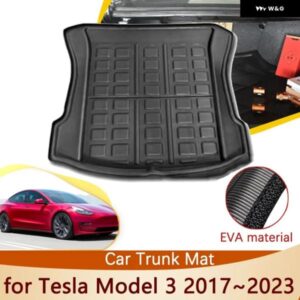 テスラ 自動モデル 3 2017-24 リア トランク マットフロアトレイ 防水 ライナー