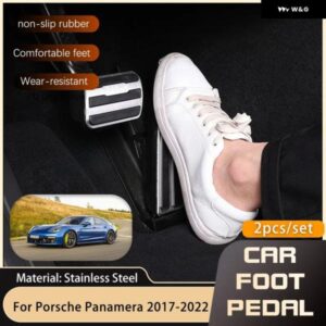 ポルシェ 2個 AT ペダル パナメーラ 971 シャーシ G2 2017-22 ガスアクセルレストフットなし掘削ペダル