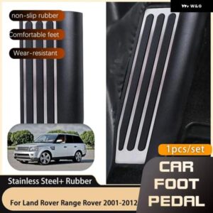 ランドローバー 1個 フットペダル レンジローバー L322 2001 2012 レストフット ステンレス ノンスリップ穴あけペダル スタイリング
