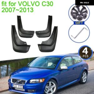 ボルボ C30 2007-13 マッドフラップ スプラッシュフェンダー ガードフロントリアホイール マッドフラップ 車 STYING