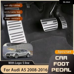 アウディ A5 8T 2008 2016 フットペダル ガスアクセルブレーキ穴あけなしノンスリップ RESTFOOT ペダル カバー パッド 2013 2014 2015