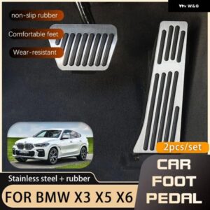 BMW ステンレス ペダル X3 X5 X6 E83 E53 E70 E71 F25 F15 F16 F85 G01 G05 G18 G06 アクセル ブレーキ穴 あけペダル なし