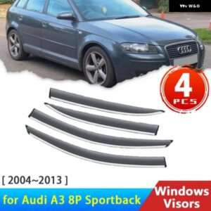 アウディ フロントガラス A3 8P スポーツバック 5 ドア II 2004 2013 ディフレクター雨 ガードサンバイザー窓バイザー