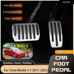 テスラ ペダル カバー モデル 3 Y 2017-23 ガスアクセルブレーキレストノンスリップペダル