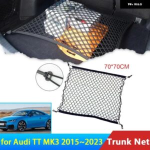 アウディ 自動 TT TTS MK3 FV 2015 2023 2021 2020 2018 トランク カーゴネットナイロン弾性収納オーガナイザー部品