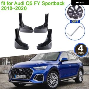 アウディ Q5 FY スポーツ 2018-21 MUDFLAPS マッドガード スプラッシュガード フェンダー フレア 自動前輪カー 80A 2 II
