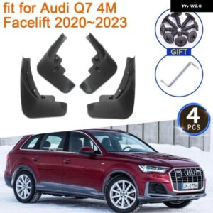 アウディ 4X Q7 4メートル フェイスリフト 2020-23 マッドガード リアフェンダー マッドフラップ スプラッシュガード 前輪カースタイリング