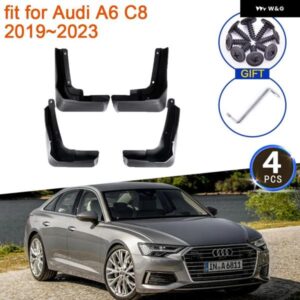 アウディ A6 C8 2019-23 マッドフラップ マッドガード 抗スプラッシュ UPGUARDS フェンダー フロントリアホイール 4個 カー