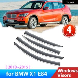 BMW フロントガラス X1 E84 2010 2015 2011 2012 2013 ディフレクターサイドウィンドウ バイザーオーイングトリム 雨 アイブロウ 太陽風