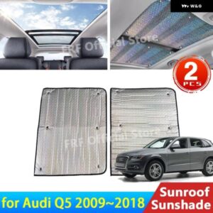 アウディ Q5 2009 2012-18 年度 8R サンルーフサンシェードルーフ日焼け止め断熱 フロントガラス