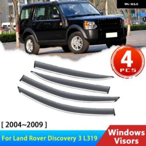 ランドローバー 4X ディフレクター ディスカバリー 3 LR3 L319 2004 2009 ウィンドウ バイザー雨 アイブロウ ガードバイザープロテクター 2005