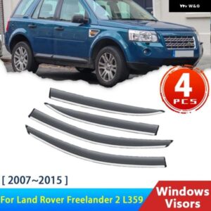 ランドローバー ディフレクター フリーランダー 2 LR2 L359 2007 2015 ウィンドウ バイザー雨 アイブロウ ガードバイザープロテクター 2009