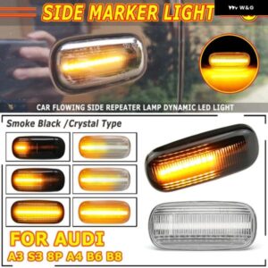 アウディ 流水ウインカー LED ダイナミック ウィンカーライト A3 S3 8P A4 B6 B8 B7 S4 RS4 A6 S6 C5 サイド マーカー 点滅 インジケータ ー
