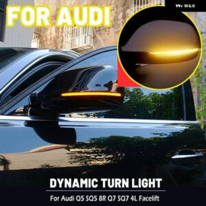 アウディ Q5 SQ5 8R 2008-2017 Q7 SQ7 4L フェイスリフト 2009-2015 サイドミラー フラッシュライト LED ダイナミック ウィンカーウインカー