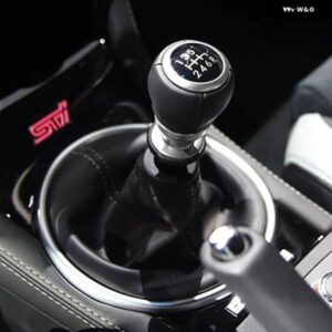 スバル 6速 車 マニュアル トランスミッション シフトノブ ギアシフト ノブ インプレッサ WRX STI 2010-2019 スエード レザ