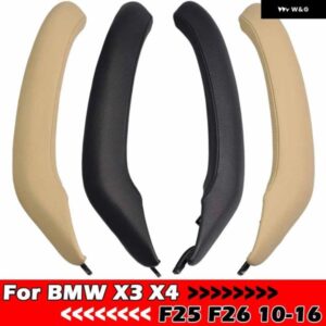 BMW X3 X4 F25 F26 2010-2016 車内助手席ドアハンドルグラブブラックレザー カバー トリム 交換