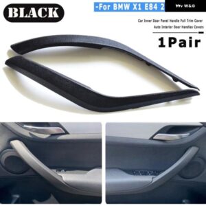 BMW 車 インナードア パネル ハンドルカバー X1 E84 E83 2010-2016 自動 インテリア ドア アームレスト プルトリム カバー ブラック