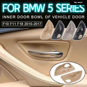 BMW 車 インテリア ドア ハンドルボウル カバー トリム ブラック 5シリーズ F10 F11 F18 2010-2017 LHD RHD 51417226363