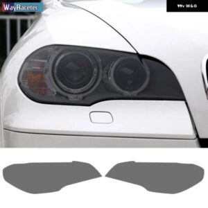 BMW 2個 ヘッドライト フィルムフロントライトクリアスモークブラック TPU ステッカー X5 E70 X5M M パフォーマンス 2007-2013