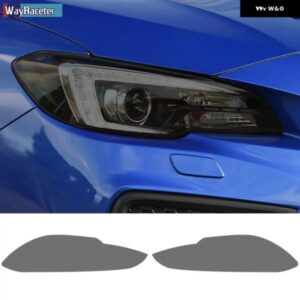 スバル 2個 ヘッドライト フィルムフロントライトクリアスモークブラック TPU ステッカー WRX VA 2015-2021 STI