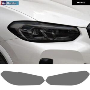 BMW 2個 ヘッドライト フィルムフロントライトクリアスモークブラック TPU ステッカー X3 G01 IX3 G08 フェイスリフト 2022 2023