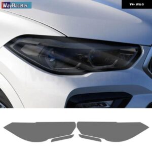 BMW 2個 ヘッドライト フィルムクリアスモークブラック TPU ステッカー X6 G06 X6M F96 2022 M パフォーマンス