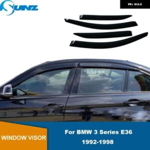 BMW ウィンドウ 3シリーズ E36 1992-98 ウィンドウ ディフレクターレインガードバイザー日よけ SUNZ