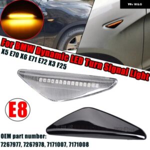 BMW 2個 X3 F25 2011-2017 X5 E70 2007-2013 X6 E71 E72 2008-2014 ダイナミック LED ライトサイド マーカー シーケンシャル インジケータ ーウインカー