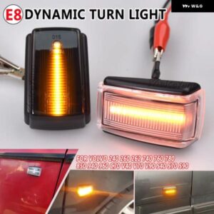 ボルボ 2個 ダイナミック LED サイド マーカー ウインカー ウィンカーライト V40 V70 S40 850 240 740 C70 940 S70 S90 960 OEM 9178885 9190169