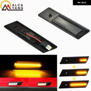 BMW 点滅 シーケンシャル ダイナミック ウィンカーサイド マーカー ランプ E32 E34 E36 LED ライト 1990-1996 M3 M5 3 5 7シリーズ