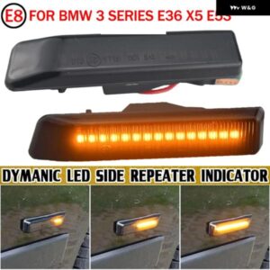 BMW ウィンカーライト サイド マーカー フェンダー シーケンシャル ランプ ウインカー E36 M3 フェイスリフト 1997-1999 X5 E53 1999-2006