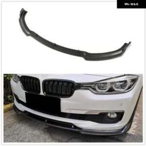 BMW F30 F31 F35 320LI ベース 2013-2018 335I 325I 330I フロントバンパー スポイラー リップスプリッター カーボンルック/ ブレード