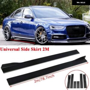 アウディ 78.7IN 2メートル サイドスカート 汎用 A3 A4 B8 S3 S4 2000-2022 拡張キット スプリッター エプロン スプリッター ウイングレット カー