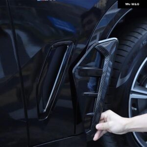BMW X5 G05 X5M F95 2019-2022 カースタイリング ABS ブラックフロントフェンダー サイドシャークギルサイドエアアウトレットカバー トリムカーアクセサリー