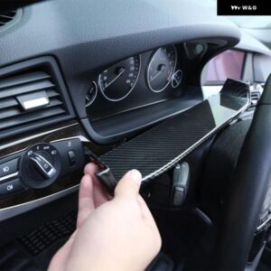 BMW LHD RHD 5シリーズ F10 2011-2017 ABS カーボンダッシュボードディスプレイ装飾フレーム インテリア アクセサリー
