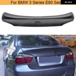 BMW リアトランク トランク リッドウイング スポイラー 3シリーズ E90 セダン 4ドア 2005-2008 M3 320I 323I 325I 330I 335I スポイラー ブラック FRP