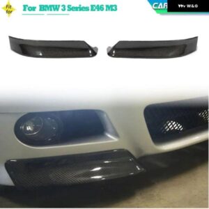 BMW フロントバンパー スプリッターリップスポイラー 3シリーズ E46 M3 クーペ 2000-2006 フロントスプリッターエプロンカップウィングカーボン