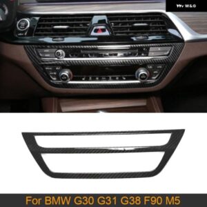 BMW カーボンカーエアコン CD パネル トリム 5シリーズ G30 G31 G38 F90 M5 520I 530I 540I 2017-2019 インテリア トリム